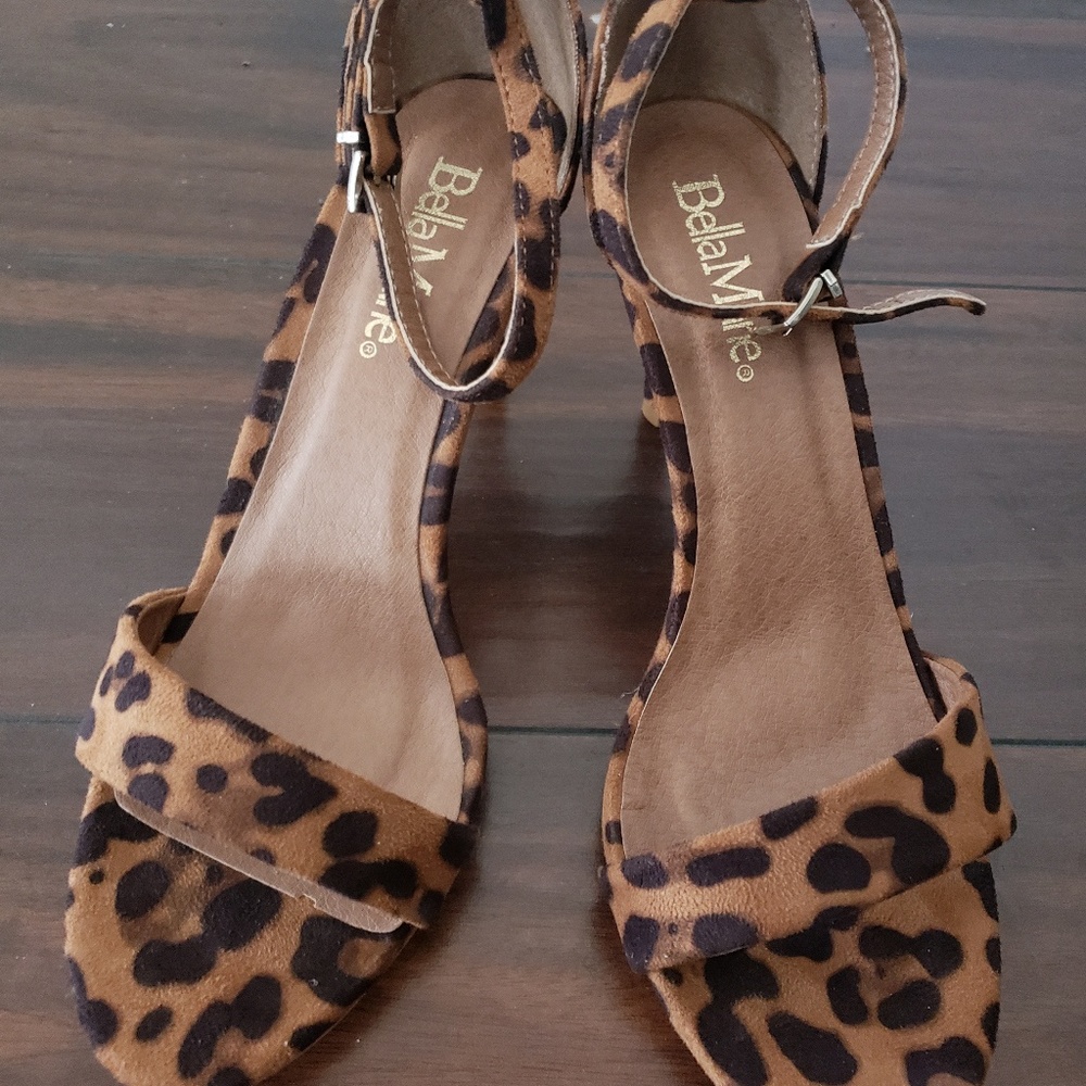 Leopard print sandals